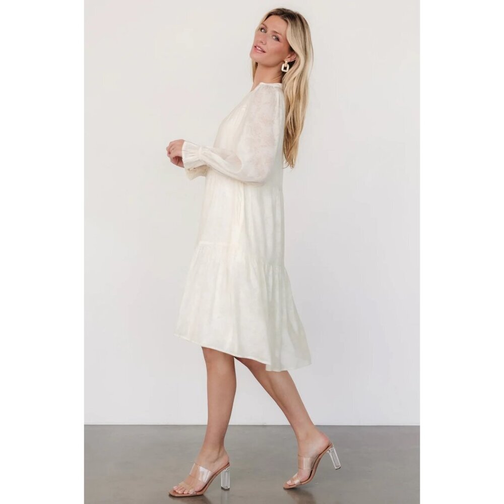 Baltic Born Brenna Button Midi Dress with Pockets in Cream Size L NWOT - Picture 3 of 12